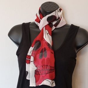 Women's sheer skull scarf